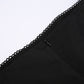 Close-up of the zipper area of the Midnight Sonata Corset Dress.