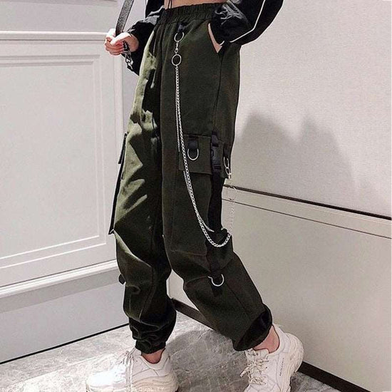 Chained Cargo Jogger Pants