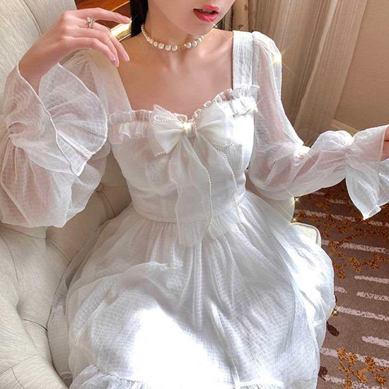 Delicate Fairy Puff Sleeve Dress