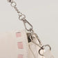 Close-up of the Ribbon Romance Shoulder Bag in cream, highlighting the detachable shoulder straps and interwoven ribbon detailing.