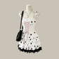 Starry-Eyed Fantasy Dress maxi dress with layered ruffles and black lace trim