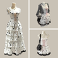 Starry-Eyed Fantasy Dress shown in mini, maxi, and mini dress and cardigan style options