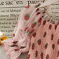 Shirred Sweet Strawberry Dress