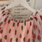 Shirred Sweet Strawberry Dress