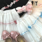 Close-up of the Sweet Love Lace Bow Skort displayed in multiple color combinations.