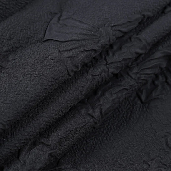 Detailed look at the embossed butterflies on the Thorned Rose Corset Dress.