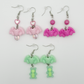 Two Moody Originals: Candy Bite Bat Earrings in multiple color variations
