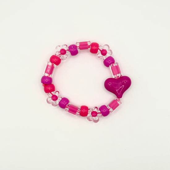 Two Moody Originals: Kandi Bracelet in Wildflower Sweetheart – Charm Kandi