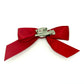 Back of the large classic Two Moody Originals: Signature Bow Clips in the color dark red, showcasing the alligator hair clip and brooch pin