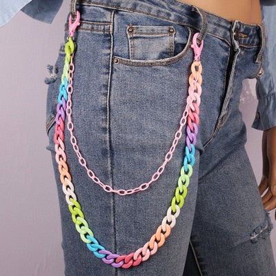 Layered Rainbow Pants Chain – Two Moody