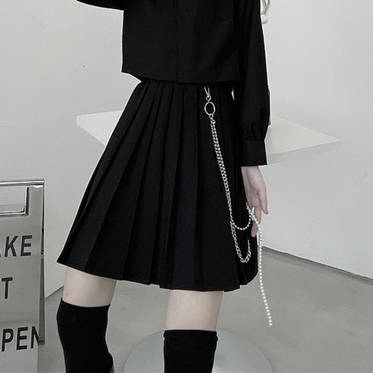 Chained Pleated Skirt