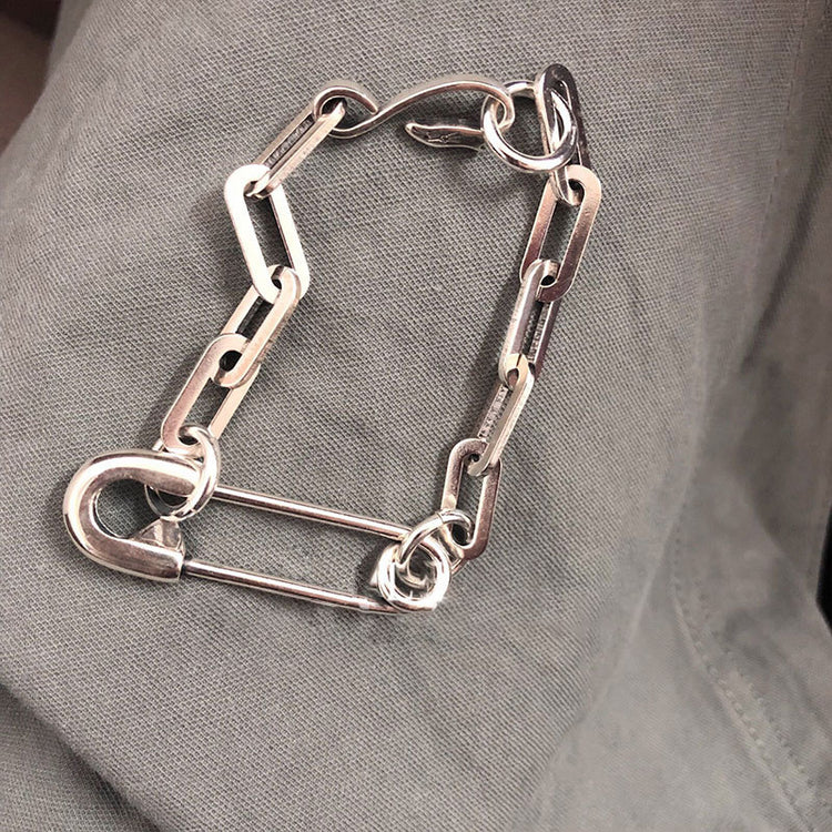 Safety Pin Chain Bracelet