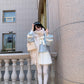 Kawaii Lace-Trim Winter Mini Skirt