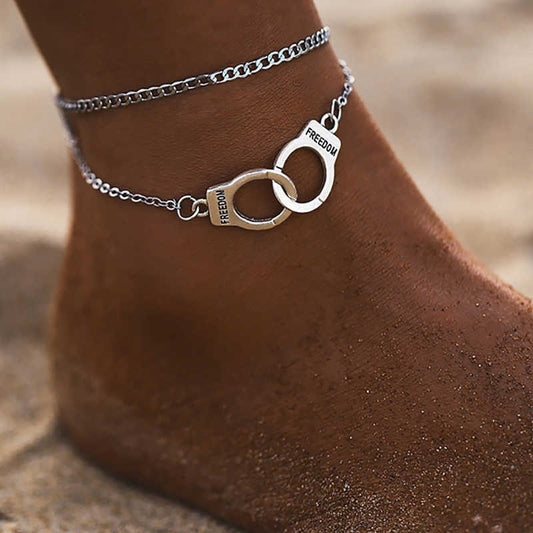 Layered Handcuff Anklet