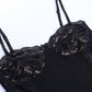 Gothic Lace Corset-Style Crop Top