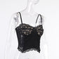 Gothic Lace Corset-Style Crop Top