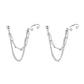 Layered Chain Link Cuff Earrings