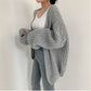 Lantern Sleeve Knit Cardigan