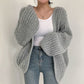 Lantern Sleeve Knit Cardigan