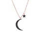 Moon and Star Pendant Necklace