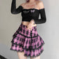 Punk Plaid Tiered Mini Skirt