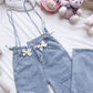 High Waist Cute Bow Lace Heart Jeans