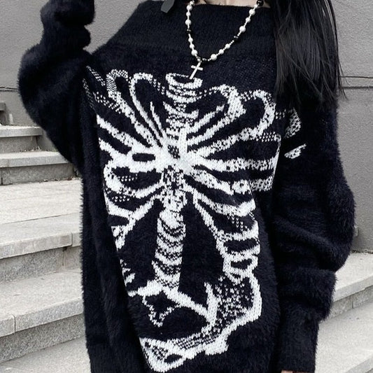 Graveyard Muse Skeleton Sweater