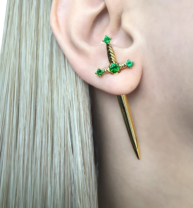 Gothic Sword Earrings