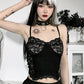 Gothic Lace Corset-Style Crop Top