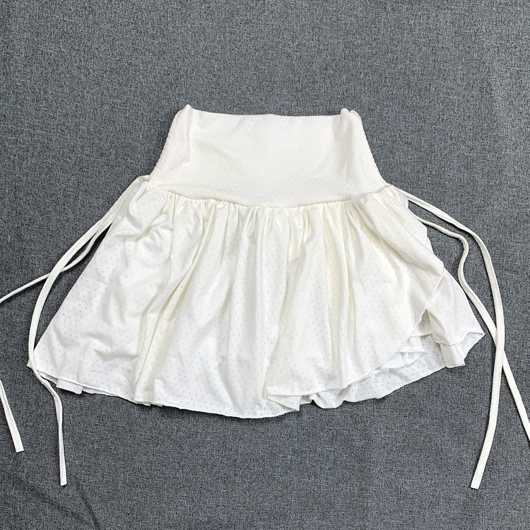 Irregular Layered Tie Mini Skort