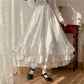 Layered Vintage Style Ruffled Pleated Skirt