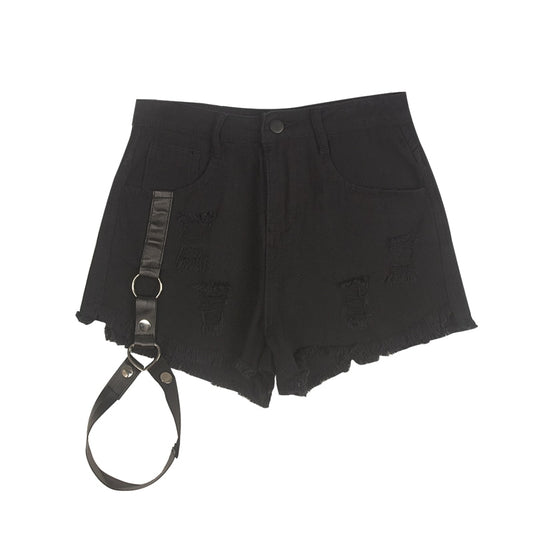 Distressed Grunge Garter Shorts
