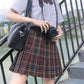 Pleated Plaid School Style Skirt