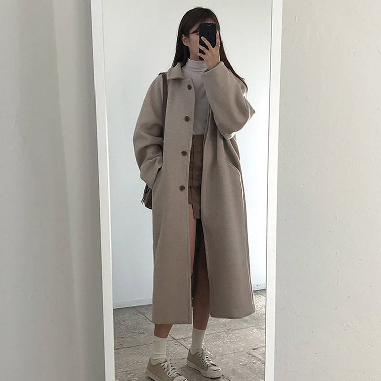 Mid-Length Single-Breasted Coat