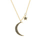 Moon and Star Pendant Necklace