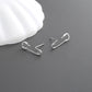 Heart Safety Pin Earrings