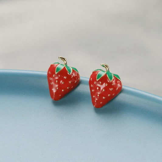 Sweet Strawberry Stud Earrings