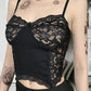 Gothic Lace Corset-Style Crop Top