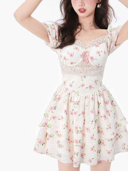 Floral Lace Corset Style Dress – Two Moody