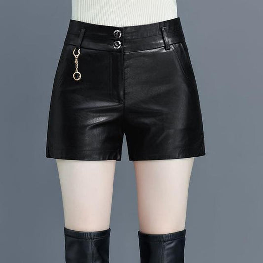 Faux Leather High Waist Shorts