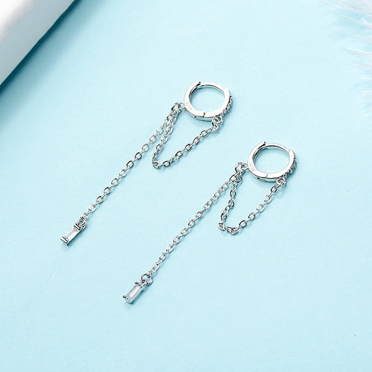 Dangle Layered Chain Earrings