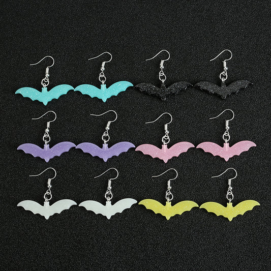Glitter Bat Earrings