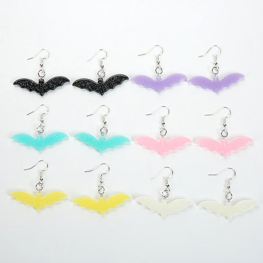 Glitter Bat Earrings