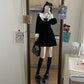 Gothic Sweet Collar Bow Front Mini Dress