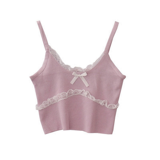 Lace Trim Cami Crop Top – Local Stock