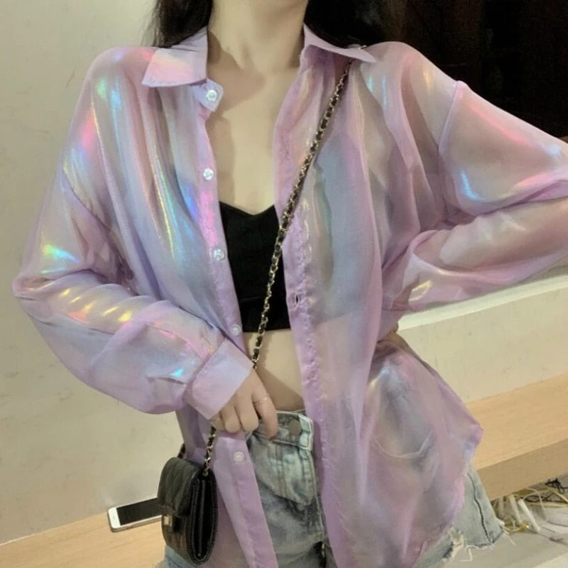 Sheer Rainbow Blouse – Two Moody