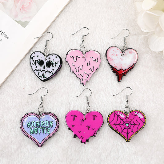 Horror Heart Earrings