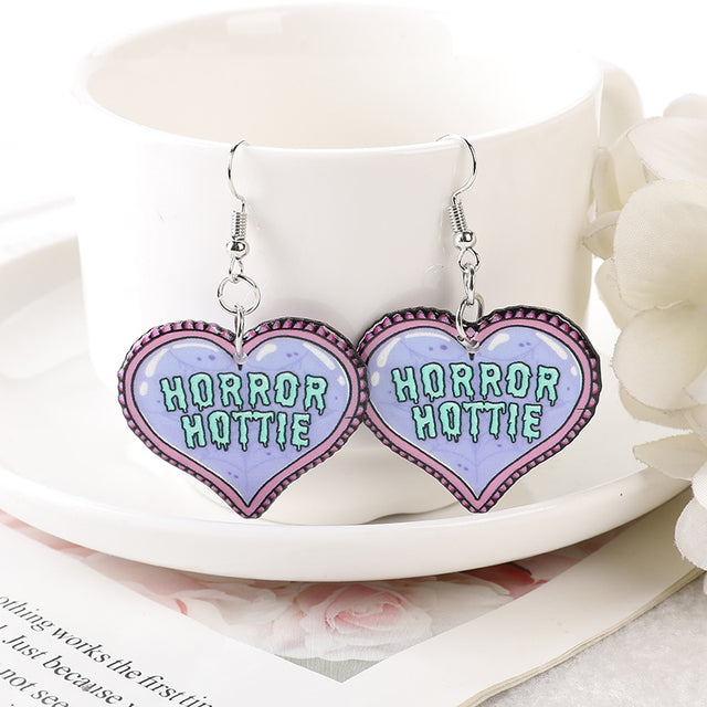 Horror Heart Earrings