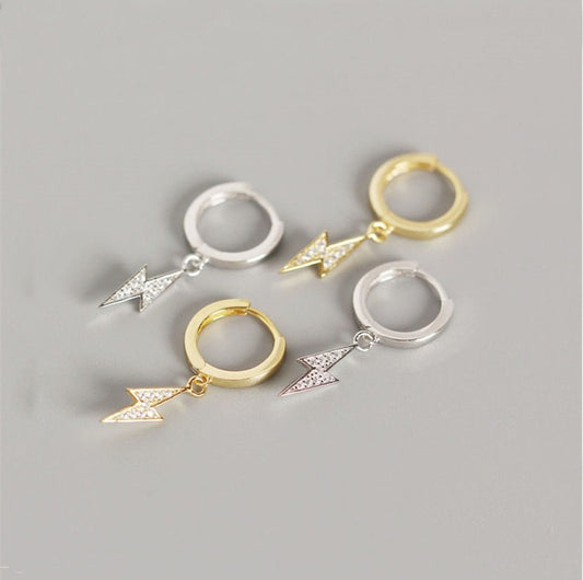 Cute Lightning Hoop Earrings