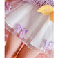 Tulle Pleated Bow Mini Skirt